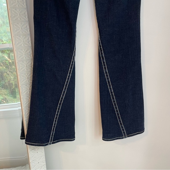 True Religion Joey Big T Dark Wash Flared Boot Cut Jeans - Picture 6 of 16
